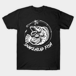 Snakehead Fish Funny Gift For Fishing Lover T-Shirt